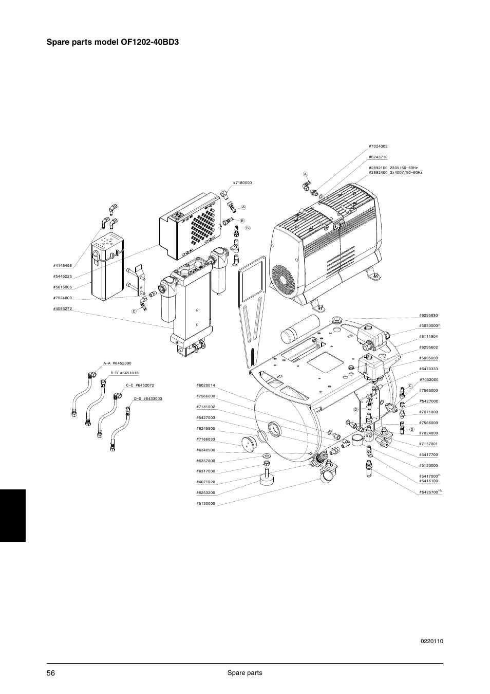 Spare parts | JUN-AIR OF1202 series [no cabinet] User Manual | Page 56 / 60