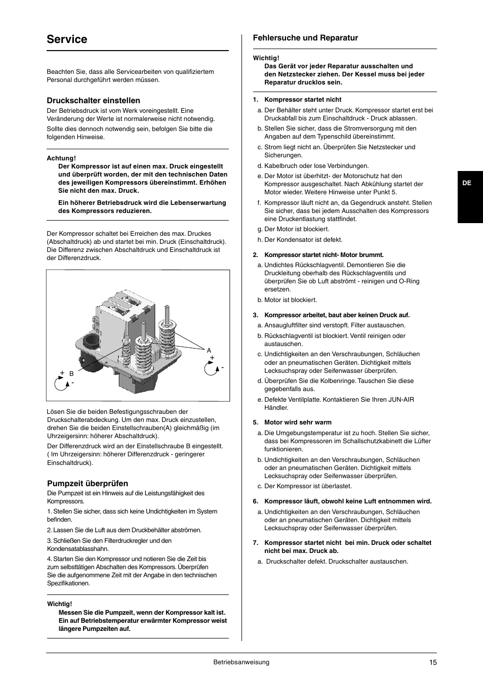 Service | JUN-AIR OF1202 series [cabinet] User Manual | Page 15 / 44