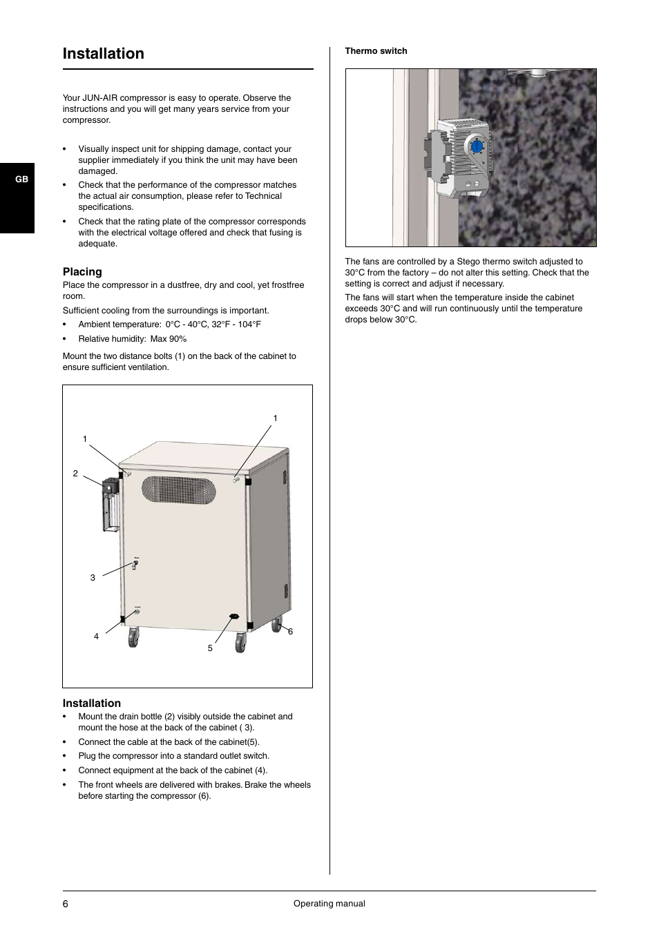 Installation | JUN-AIR OF1202 series [cabinet] User Manual | Page 6 / 44