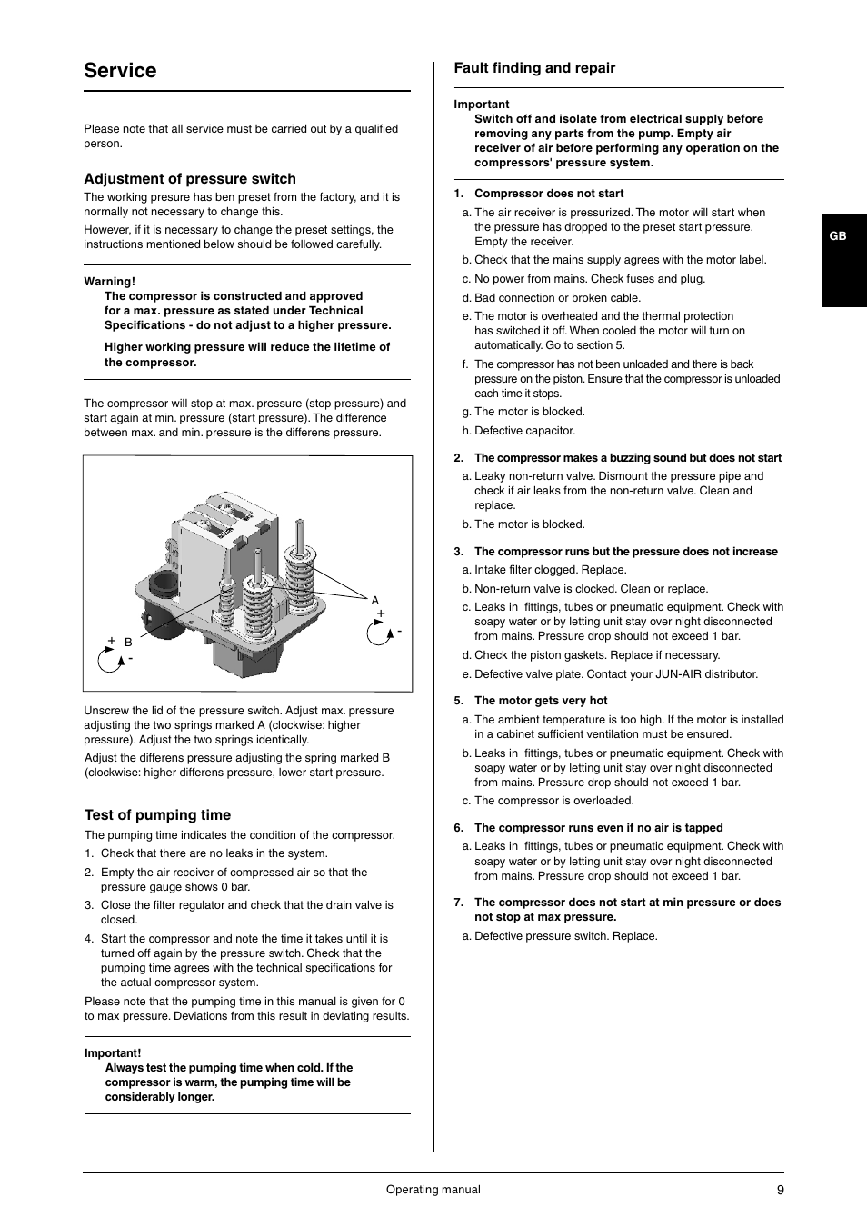 Service | JUN-AIR OF1202 series [cabinet] User Manual | Page 9 / 44