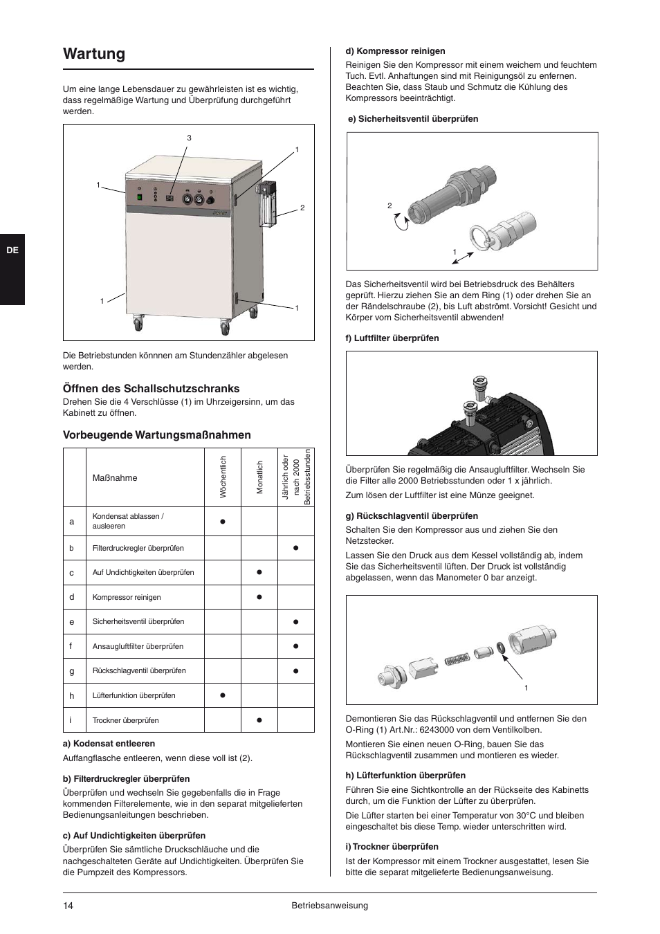 Wartung | JUN-AIR OF300 series [cabinet] User Manual | Page 14 / 48