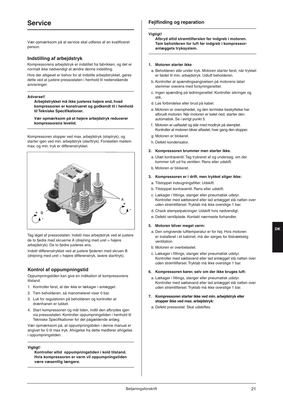 Service | JUN-AIR OF300 series [cabinet] User Manual | Page 21 / 48