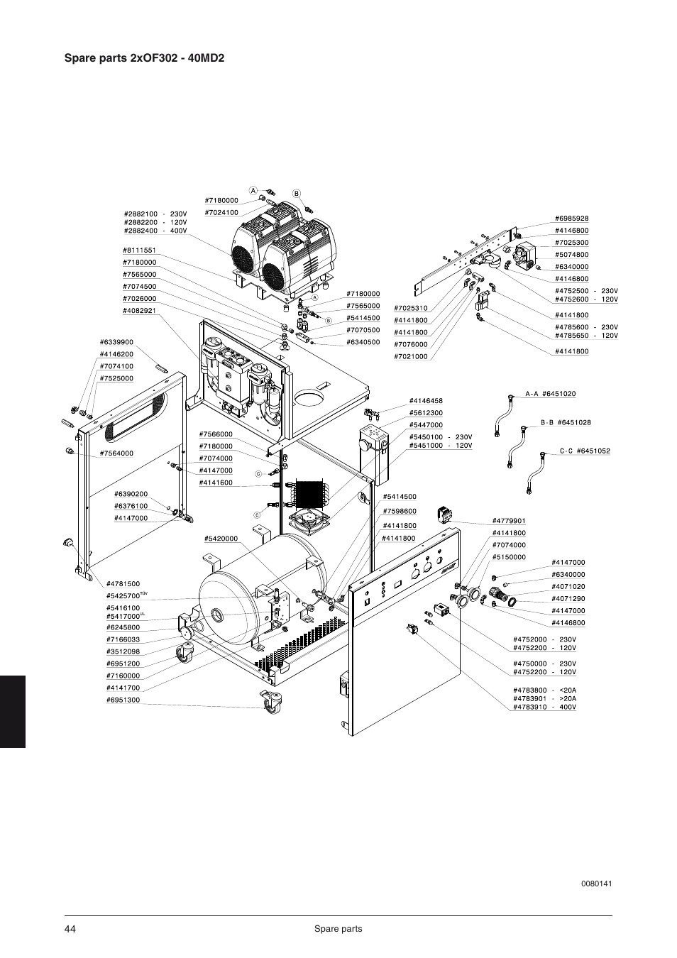 JUN-AIR OF300 series [cabinet] User Manual | Page 44 / 48