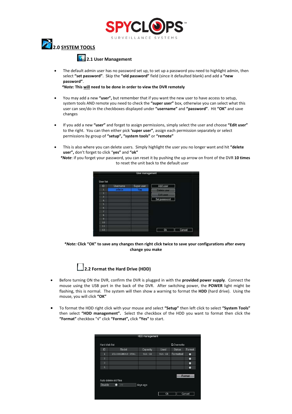 Spyclops SPY-DVR16 User Manual User Manual | Page 5 / 17