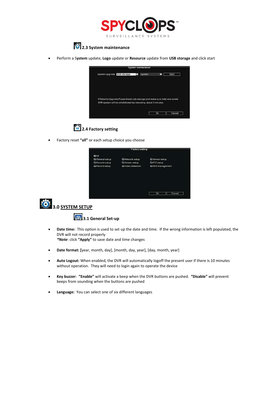 Spyclops SPY-DVR16 User Manual User Manual | Page 6 / 17