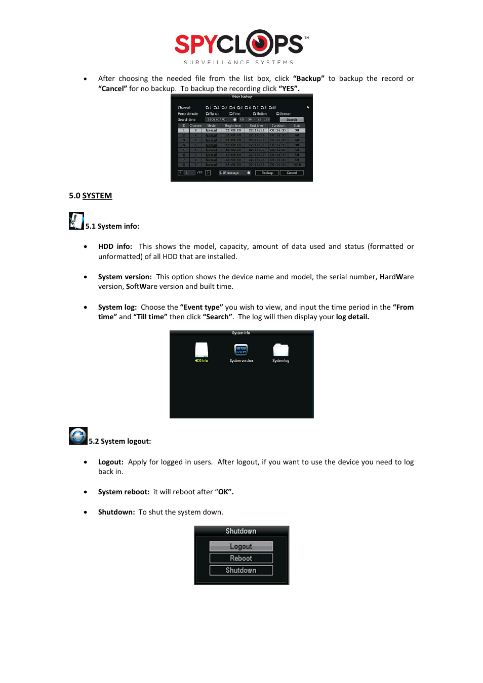 Spyclops SPY-DVR4960 User Manual User Manual | Page 16 / 18