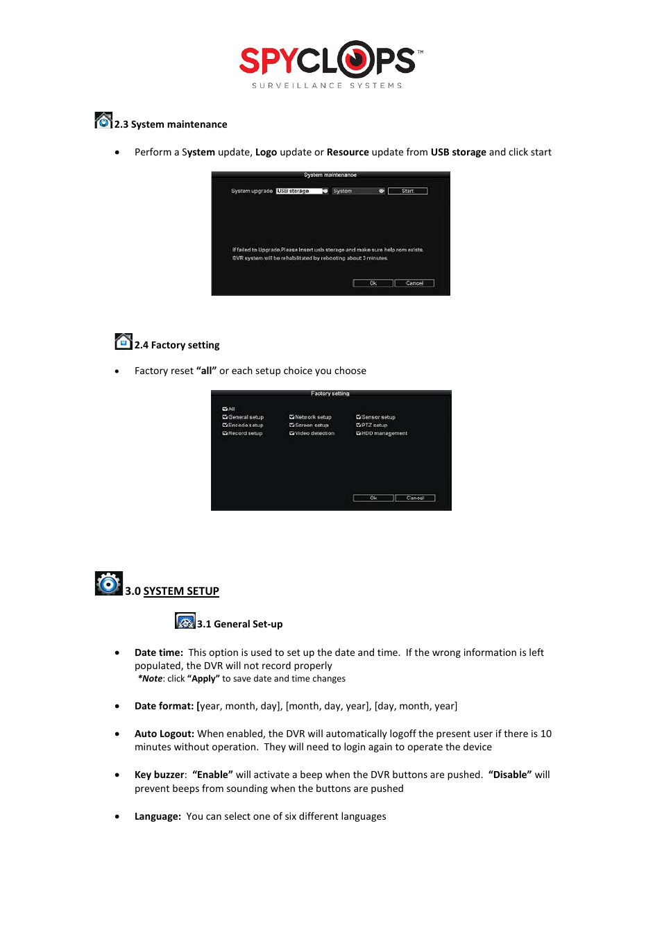 Spyclops SPY-DVR4960 User Manual User Manual | Page 6 / 18