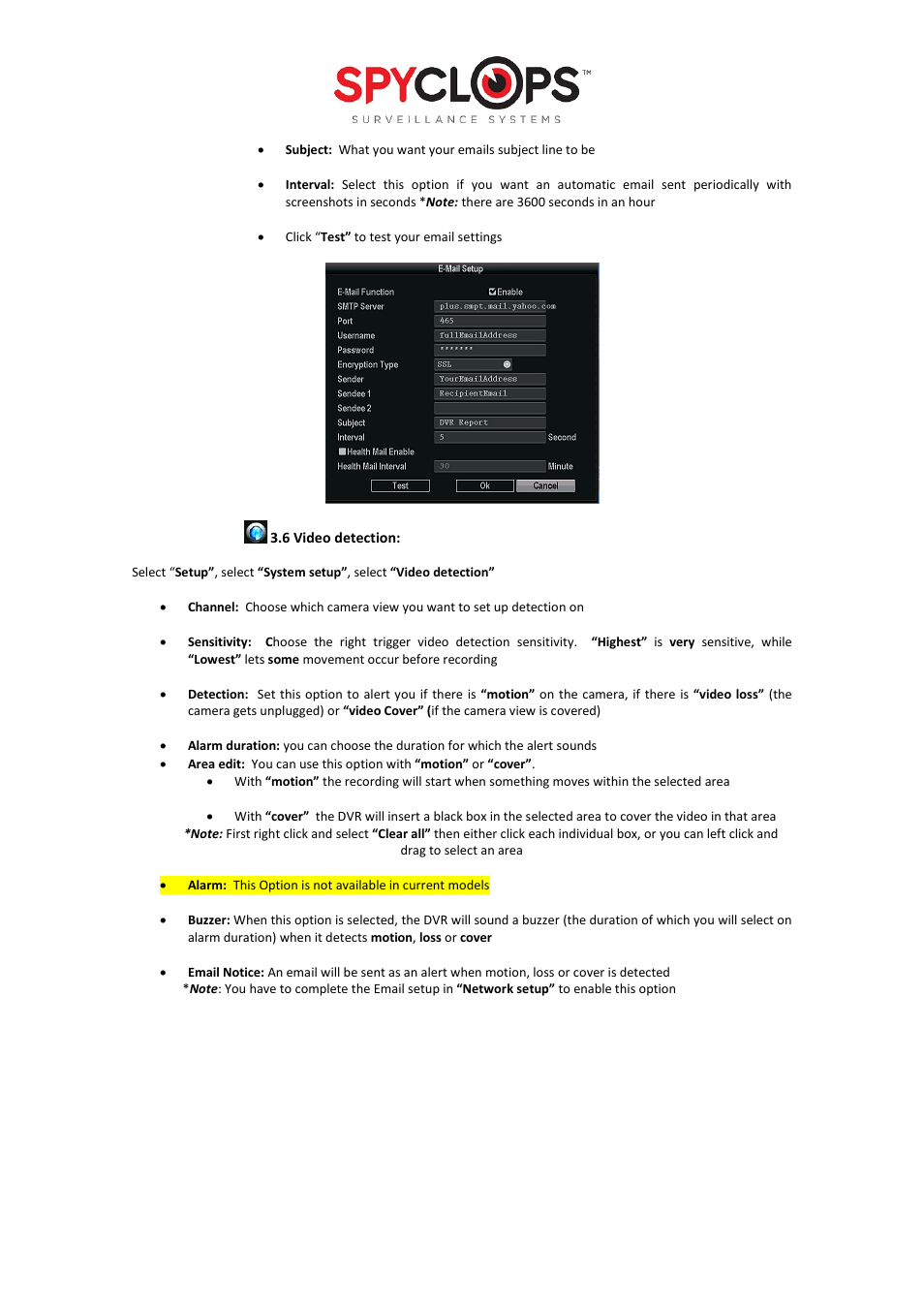 Spyclops SPY-DVR Kit (ALL KITS) User Manual User Manual | Page 11 / 16