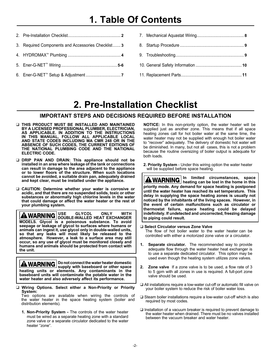 Amtrol HYDROMAX HM-41L User Manual | Page 2 / 12