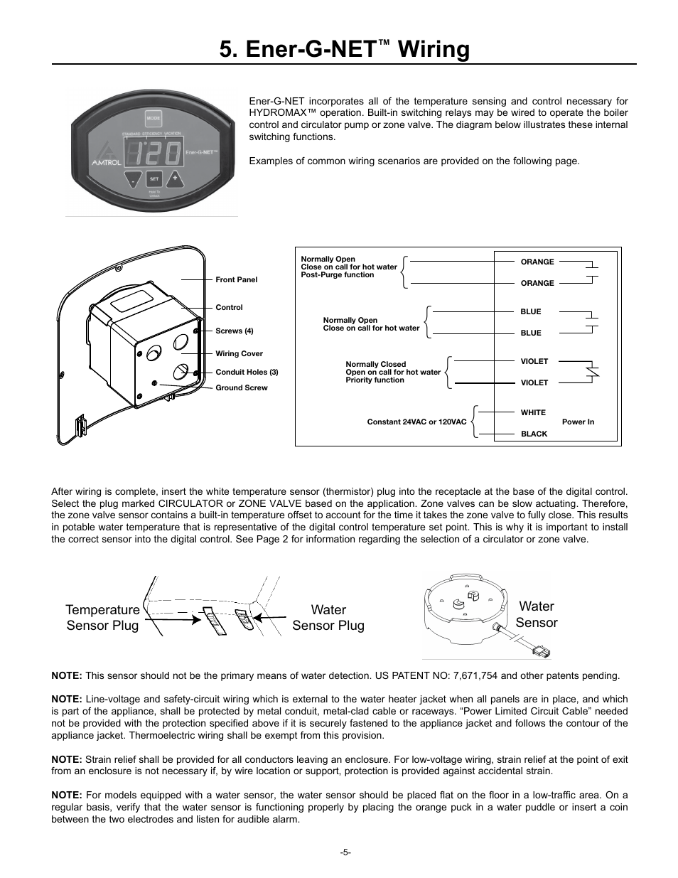 Ener-g-net, Wiring | Amtrol HYDROMAX HM-41L User Manual | Page 5 / 12