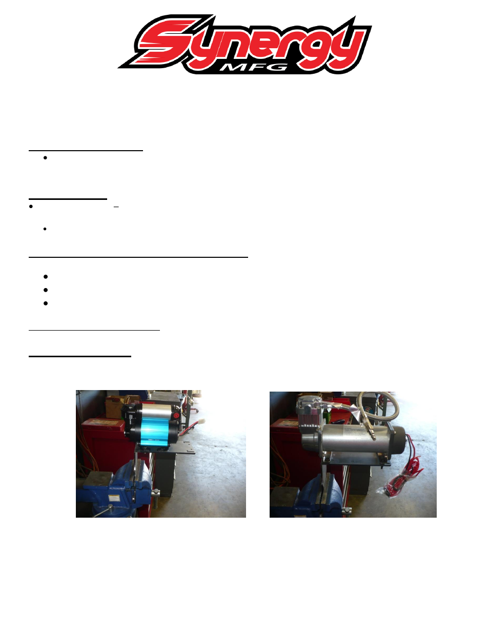 Synergy 4018-RHD - JK Onboard Air Compressor Bracket RHD (Viair & ARB) User Manual | 4 pages