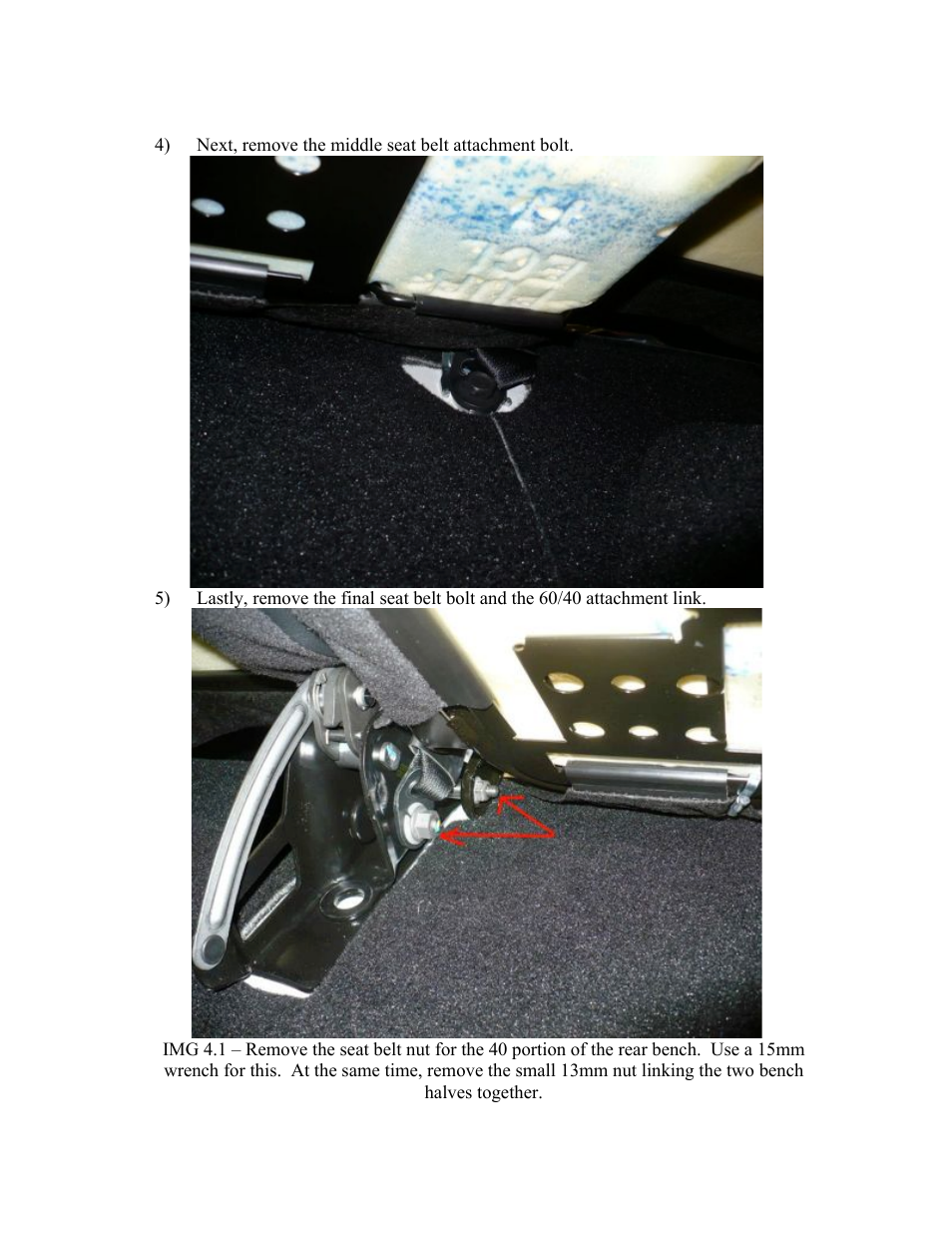 Synergy 5016 - Jeep JK Unlimited Three Seat Bracket User Manual | Page 4 / 7