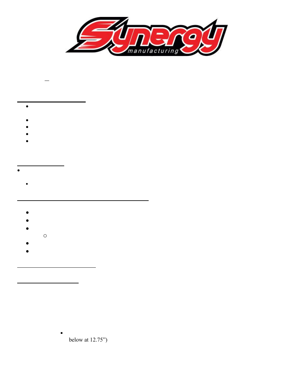 Synergy 5021 - Jeep JK Heavy Duty Front Lower Control Arm Frame Bracket User Manual | 10 pages