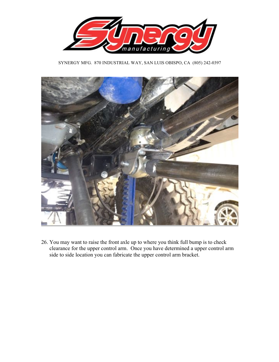 Synergy 5051 - Front 3 Link Kit for Jeep TJ User Manual | Page 10 / 16