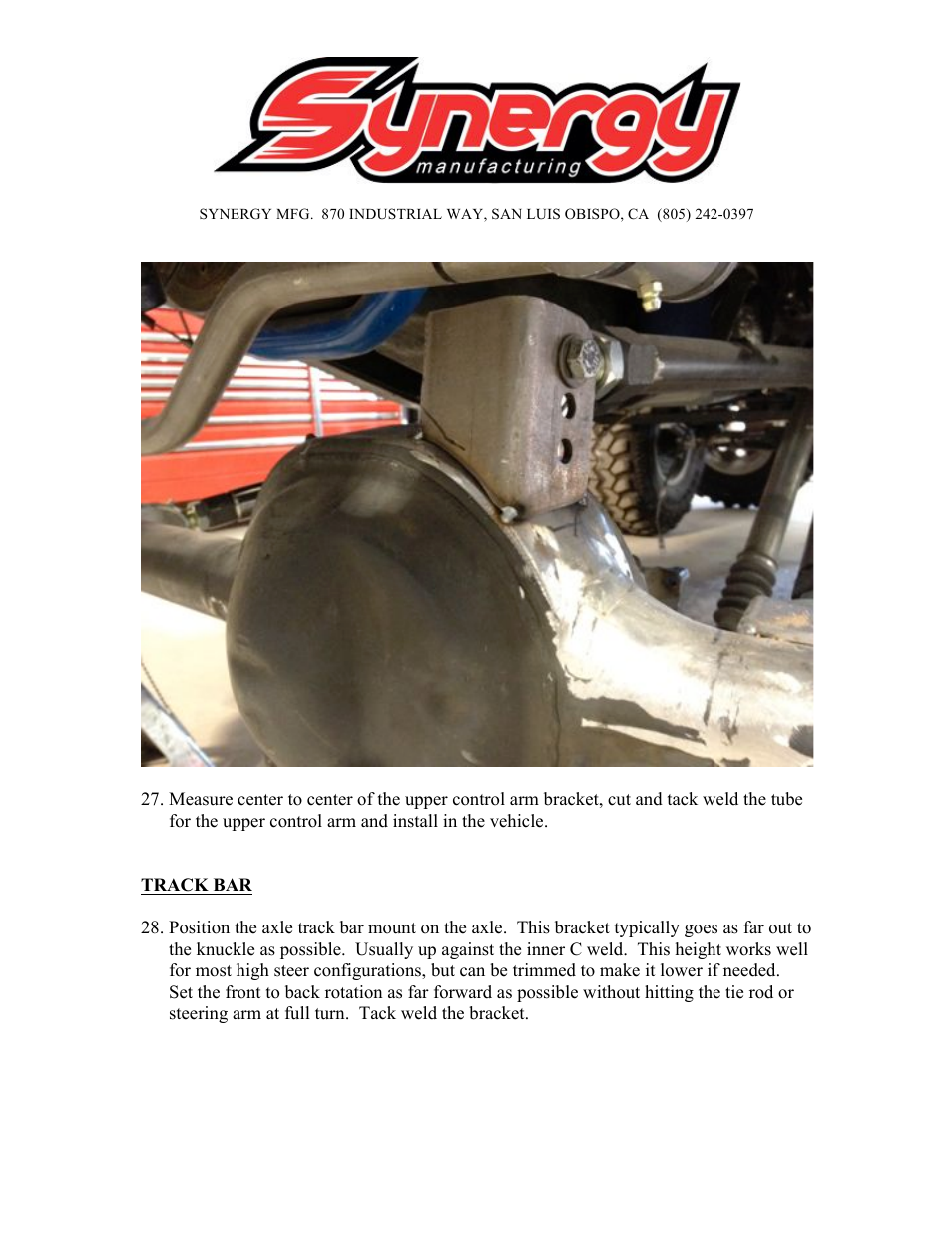 Synergy 5051 - Front 3 Link Kit for Jeep TJ User Manual | Page 12 / 16