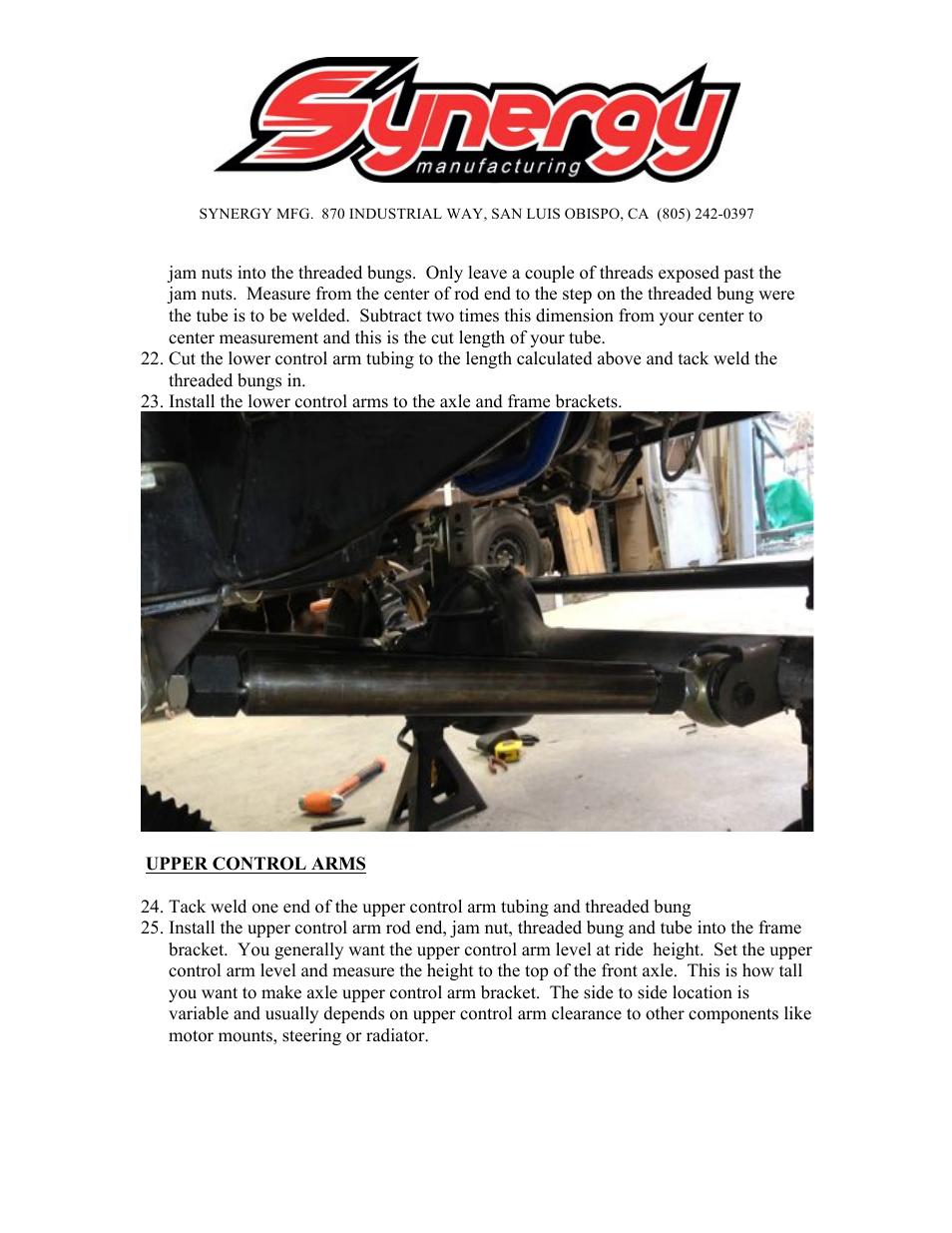 Synergy 5051 - Front 3 Link Kit for Jeep TJ User Manual | Page 9 / 16