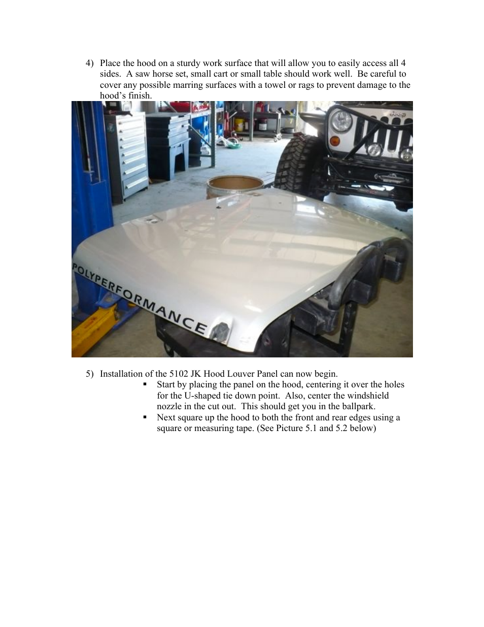 Synergy 5102-0X - Jeep JK Louvered Hood Panel User Manual | Page 3 / 13