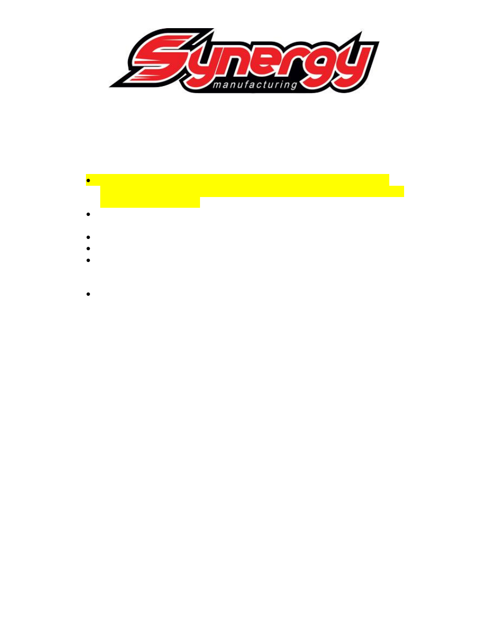 Synergy 5204 - Jeep TJ Rear Cage Kit User Manual | 6 pages