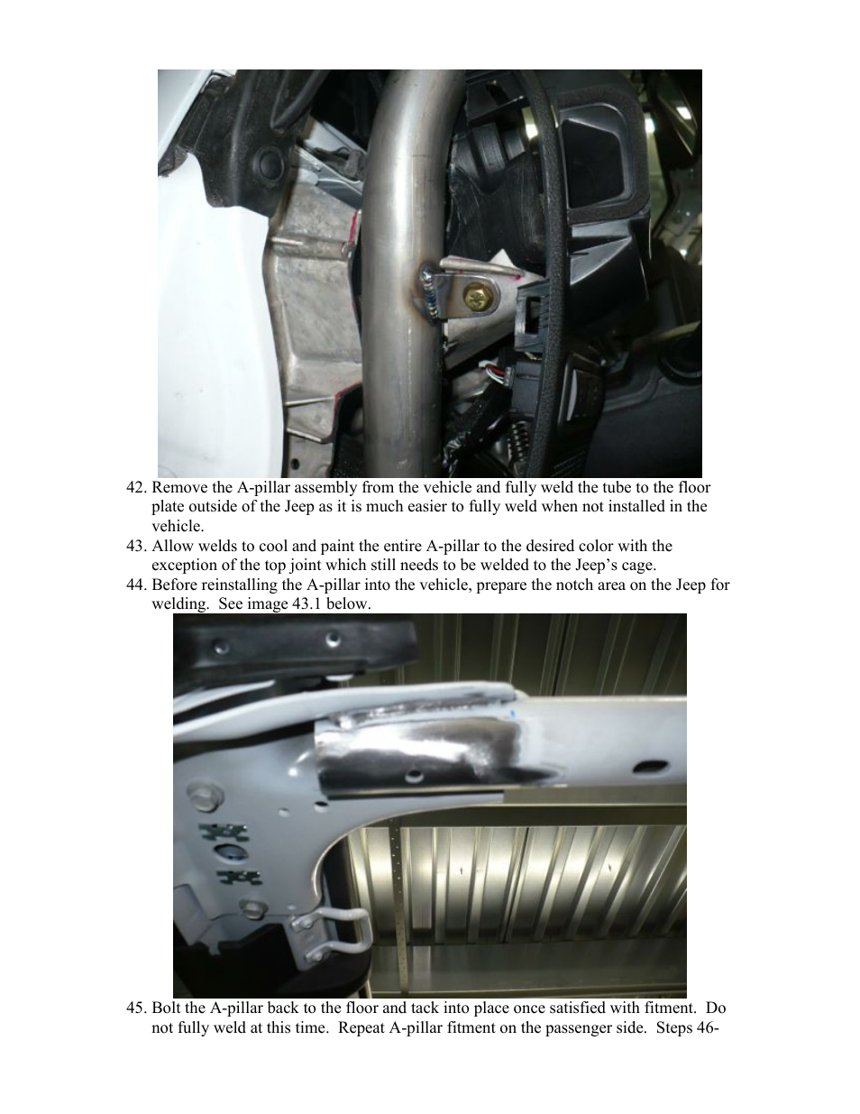 Synergy 5221 - 07-10 Jeep JK 2/4 Door Front Cage Kit User Manual | Page 30 / 51