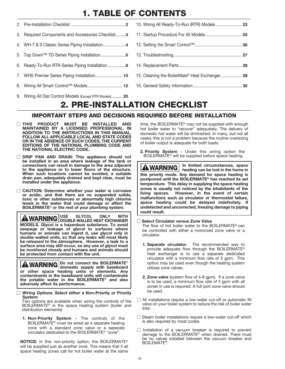 Amtrol BoilerMate Top Down User Manual | Page 2 / 32