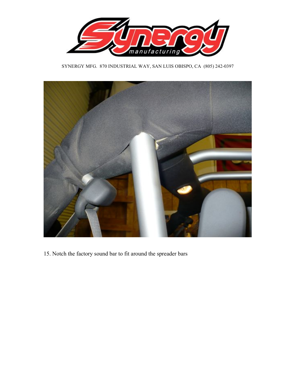 Synergy 5224-A - Jeep JK 4 Door Rear Cage Kit User Manual | Page 10 / 11
