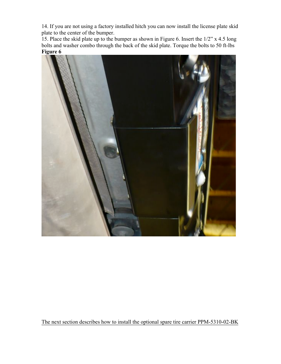 Synergy 5310 - Jeep JK Rear Bumper User Manual | Page 5 / 10