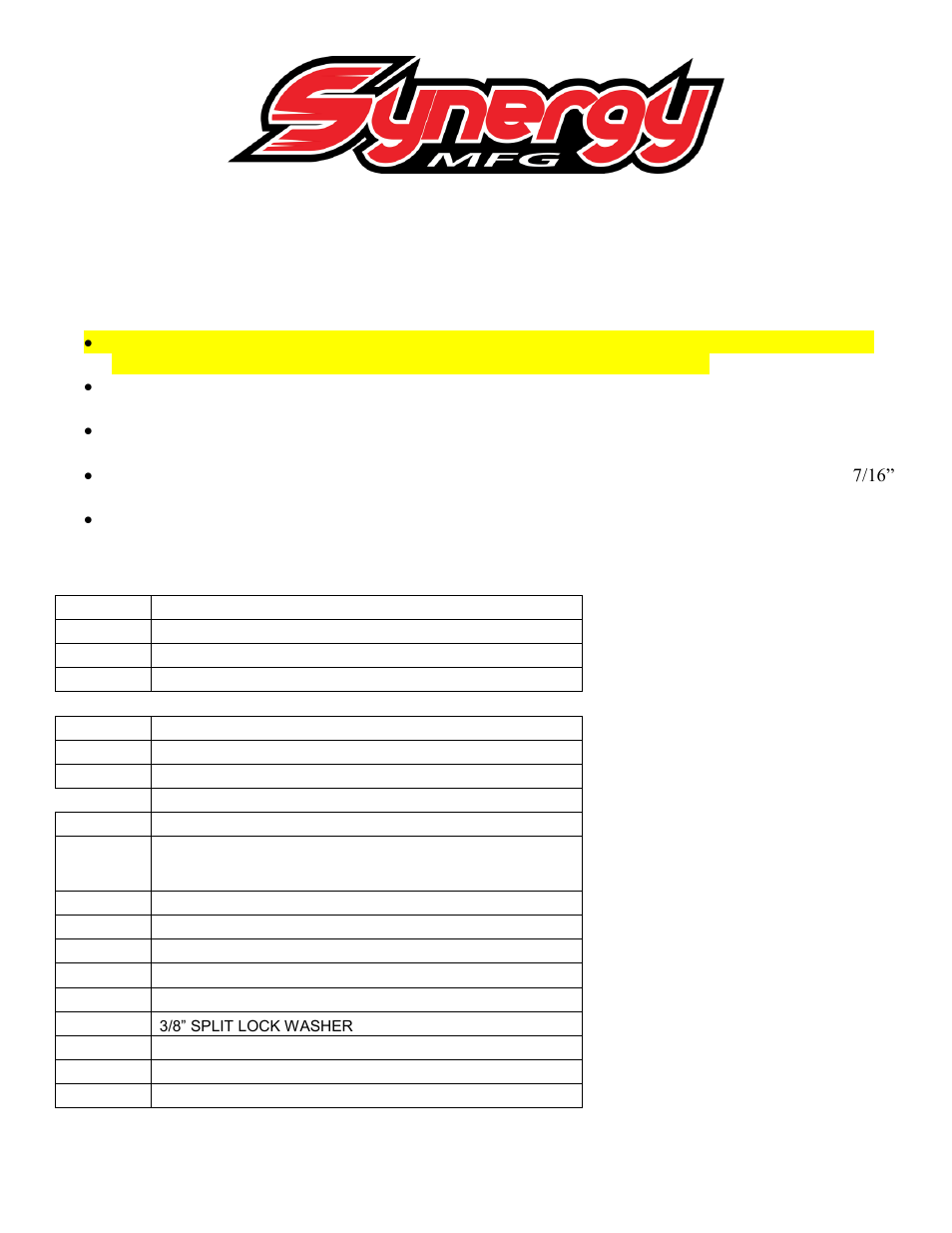 Synergy 5710 - Jeep JK Standard Skid Plate User Manual | 10 pages