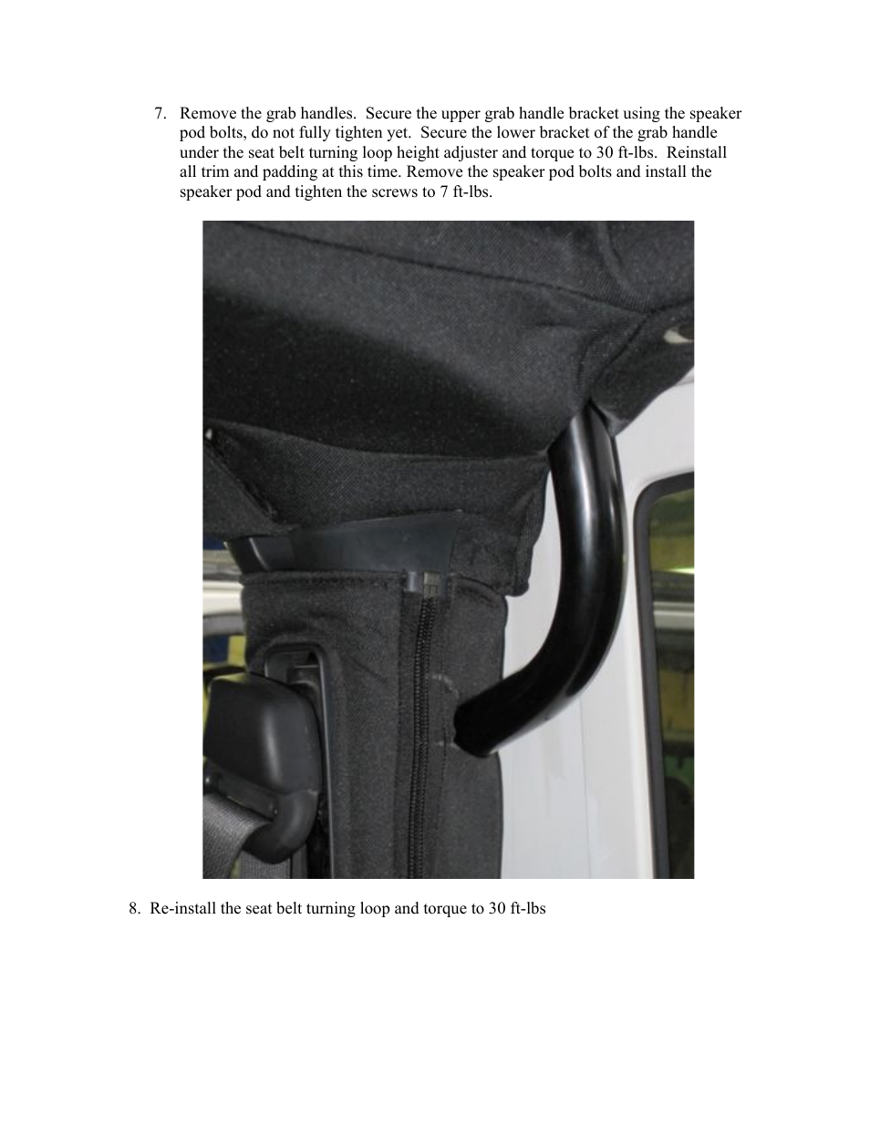 Synergy 5803 - Jeep JK 2 Dr Rear Grab Handle Set User Manual | Page 8 / 8