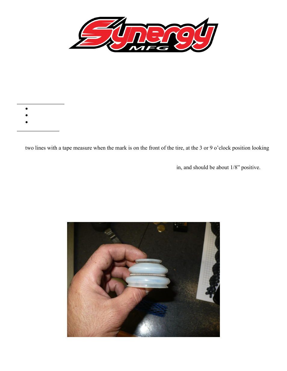 Synergy 8002-PR60 - Jeep JK Chromoly Tie Rod for Dynatrac Pro Rock 60 User Manual | 2 pages