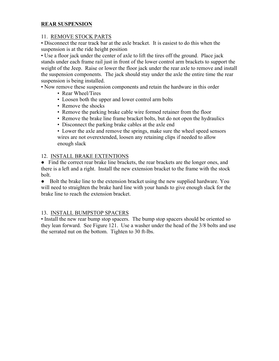 Synergy 8025 - Jeep JK Synergy Stage 1.5 Suspension System User Manual | Page 8 / 11