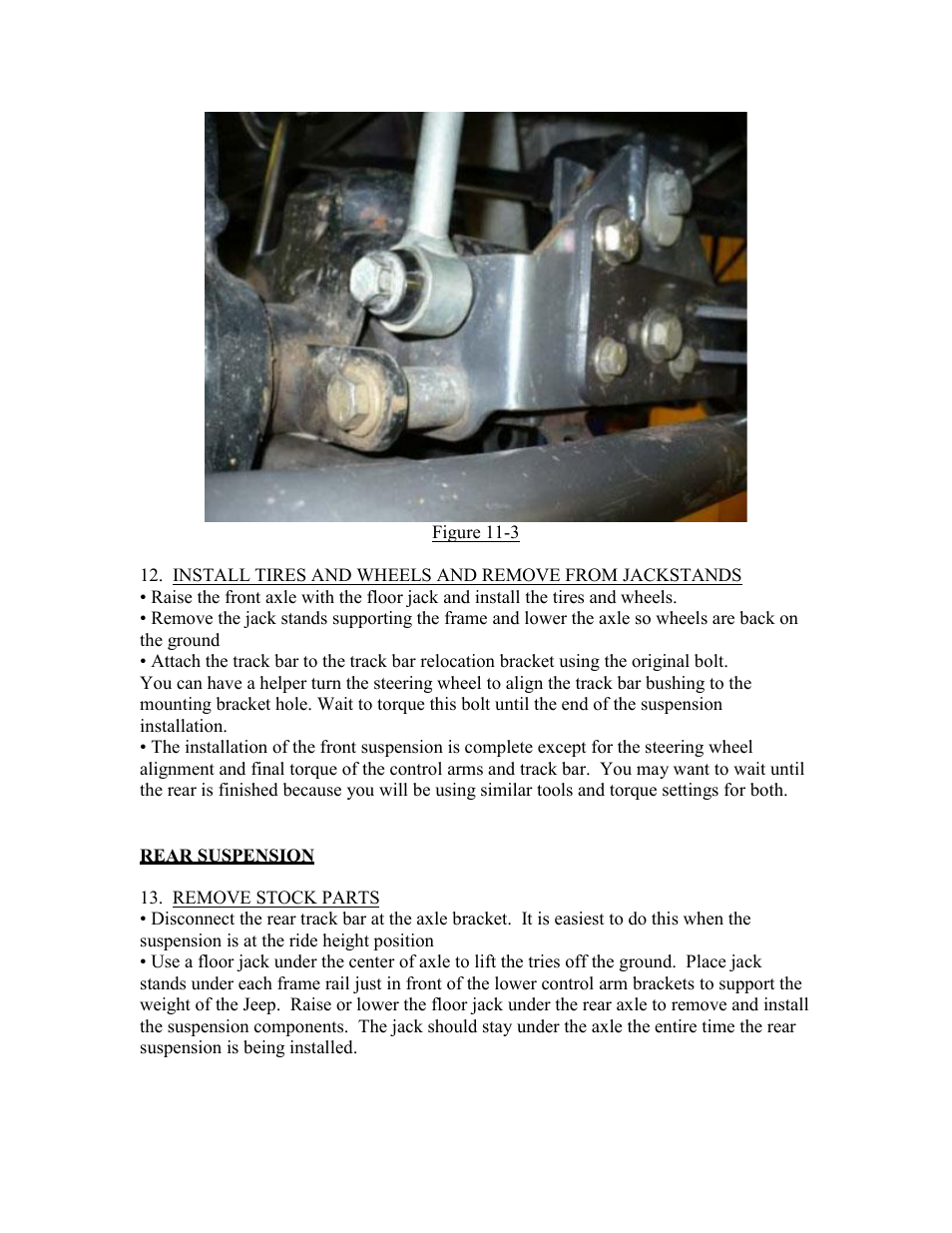 Synergy 8022-X - Jeep JK Synergy Stage 2 Suspension System User Manual | Page 13 / 20