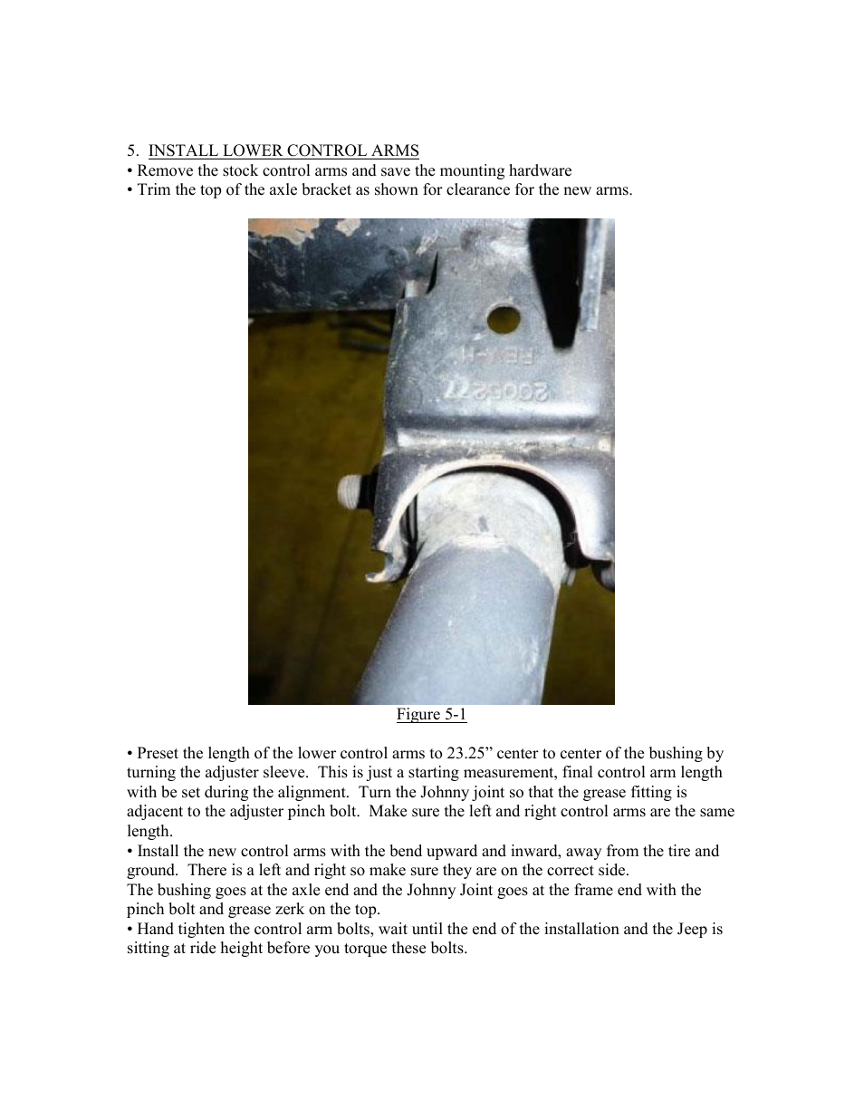 Synergy 8022-X - Jeep JK Synergy Stage 2 Suspension System User Manual | Page 4 / 20