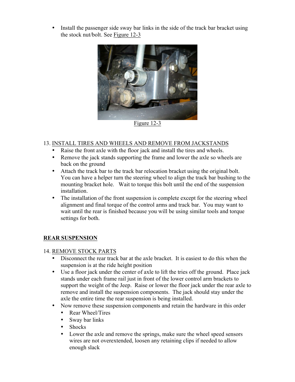 Synergy 8023-X - Jeep JK Synergy Stage 3 Suspension System User Manual | Page 10 / 17