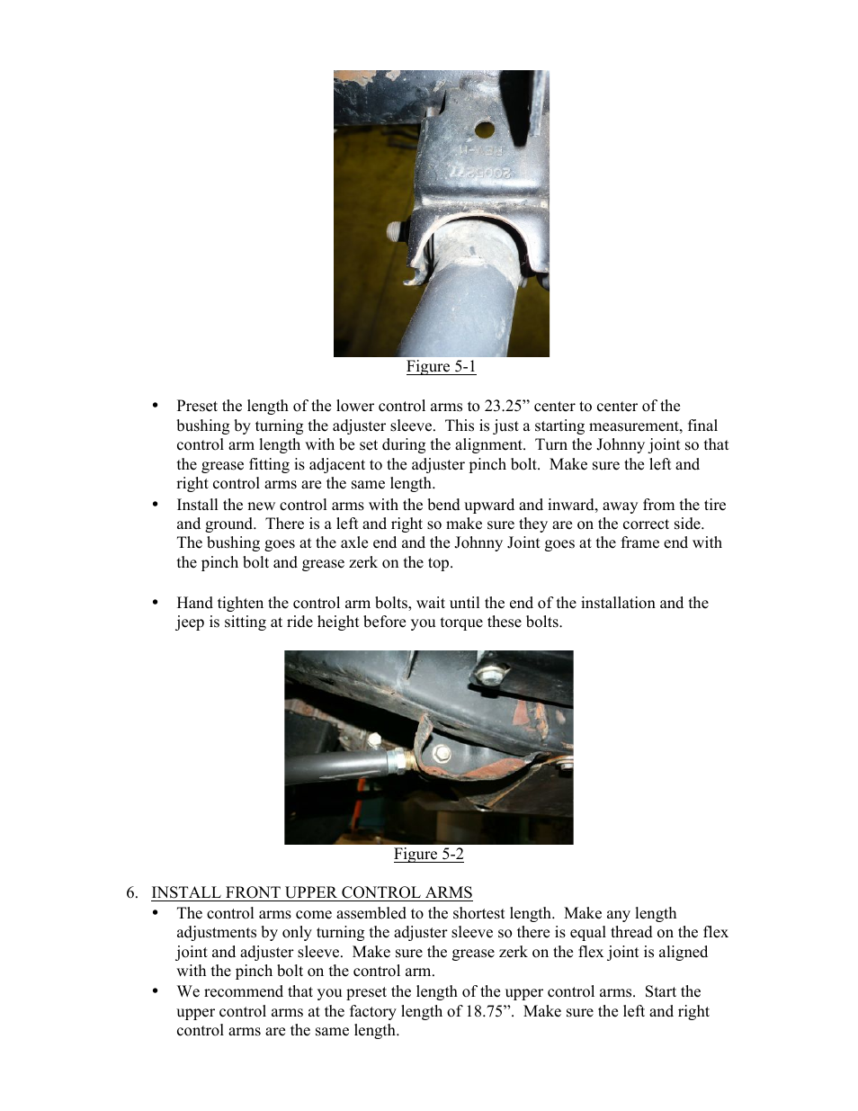 Synergy 8023-X - Jeep JK Synergy Stage 3 Suspension System User Manual | Page 4 / 17