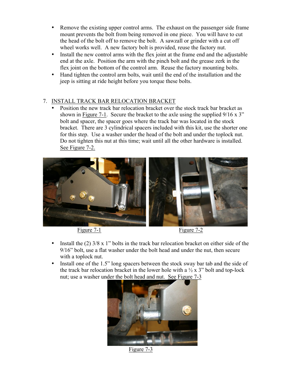 Synergy 8023-X - Jeep JK Synergy Stage 3 Suspension System User Manual | Page 5 / 17