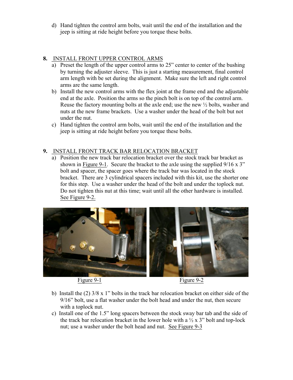 Synergy 8024-30/8024-40 - JK Synergy Stage 4 Long Arm System User Manual | Page 10 / 28