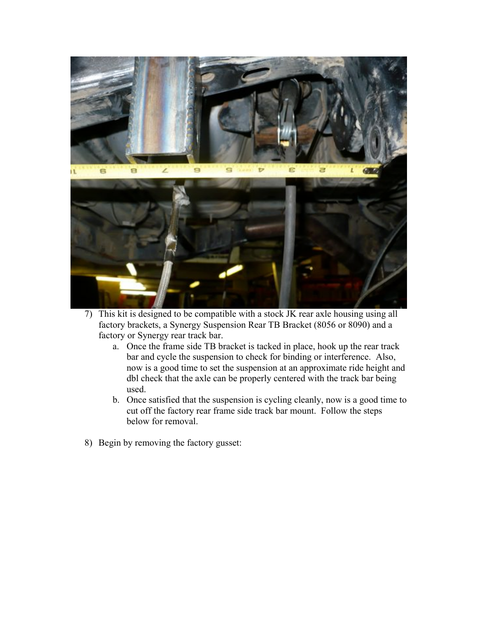 Synergy 8034 - Jeep JK 2 Door Rear Stretch Kit User Manual | Page 7 / 14