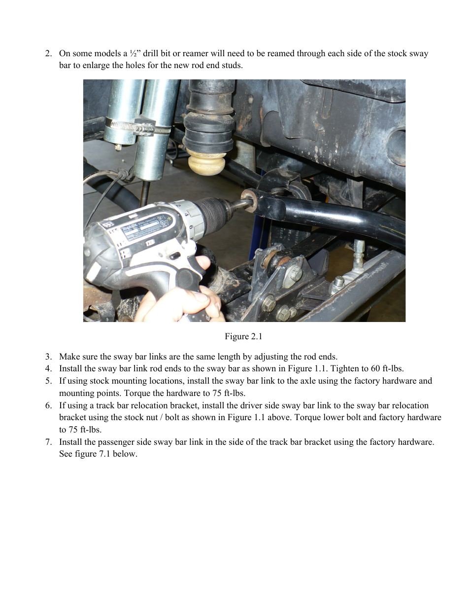 Synergy 8059 - Jeep JK Front Sway Bar Links User Manual | Page 2 / 3