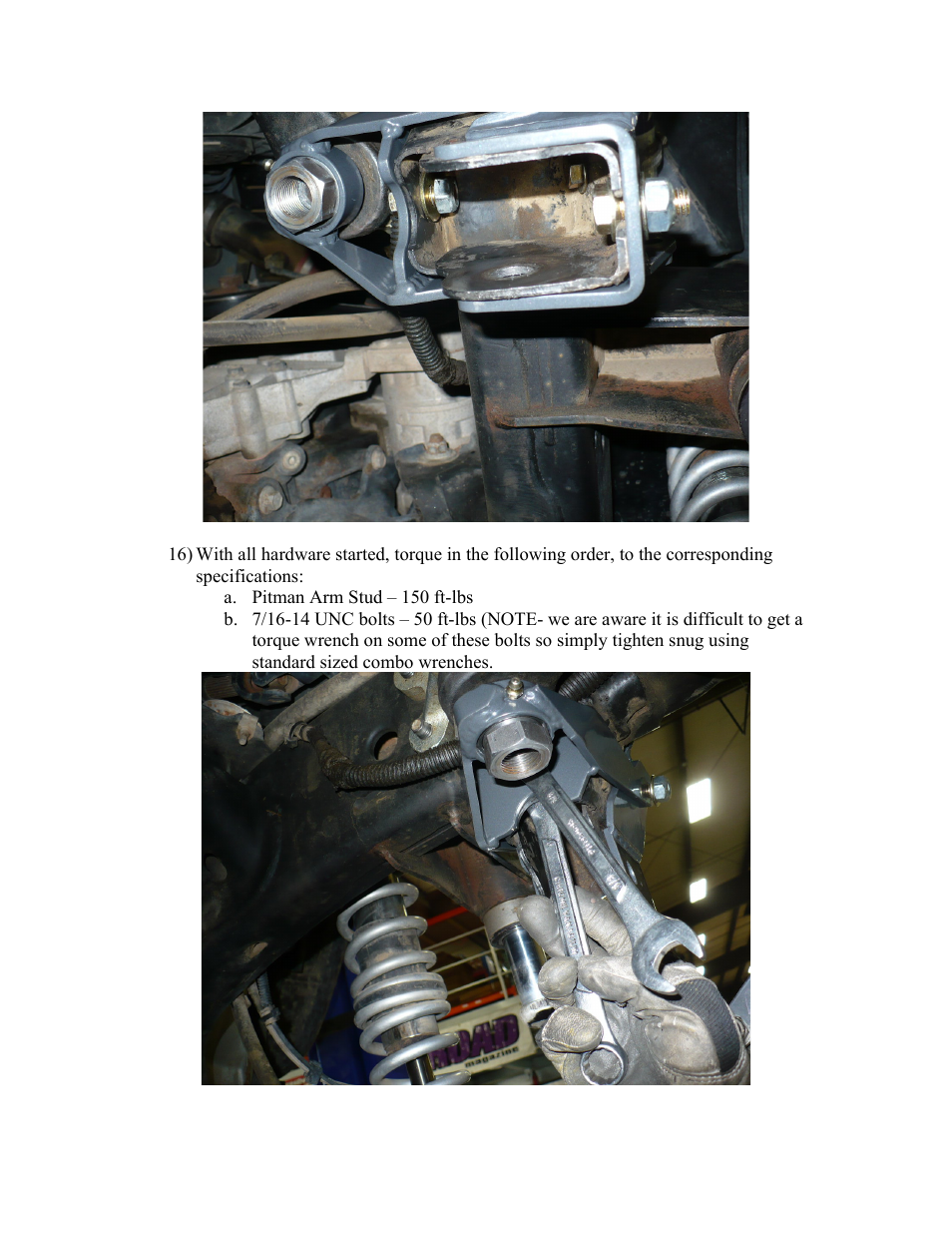 Synergy 8069 - Jeep JK Front Track Bar Brace User Manual | Page 15 / 18