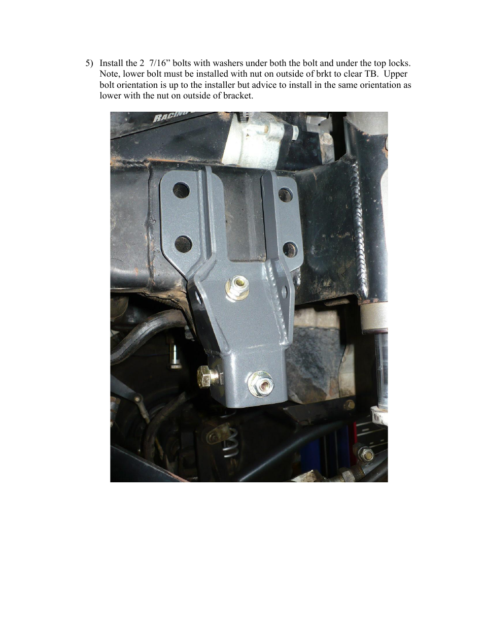 Synergy 8069 - Jeep JK Front Track Bar Brace User Manual | Page 5 / 18