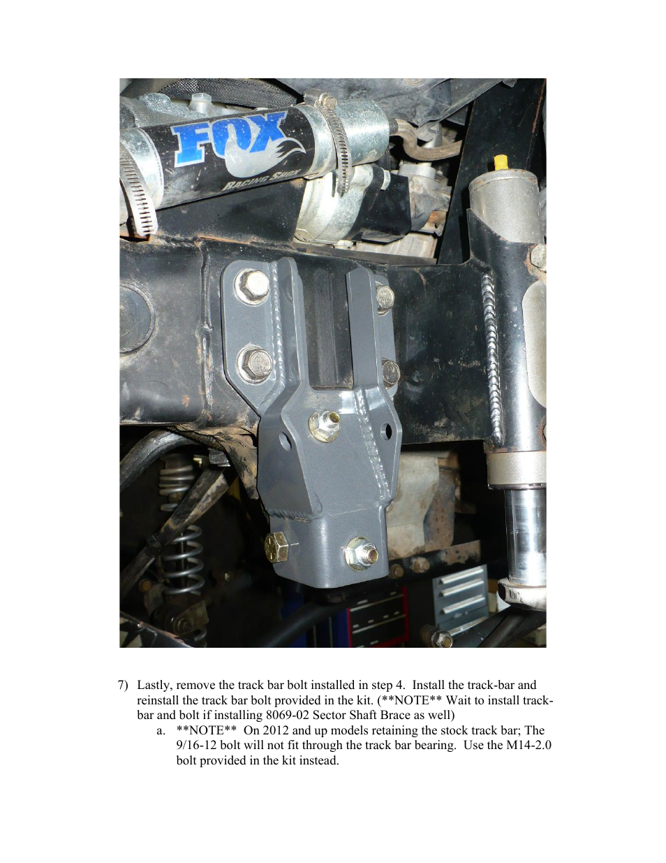 Synergy 8069 - Jeep JK Front Track Bar Brace User Manual | Page 7 / 18