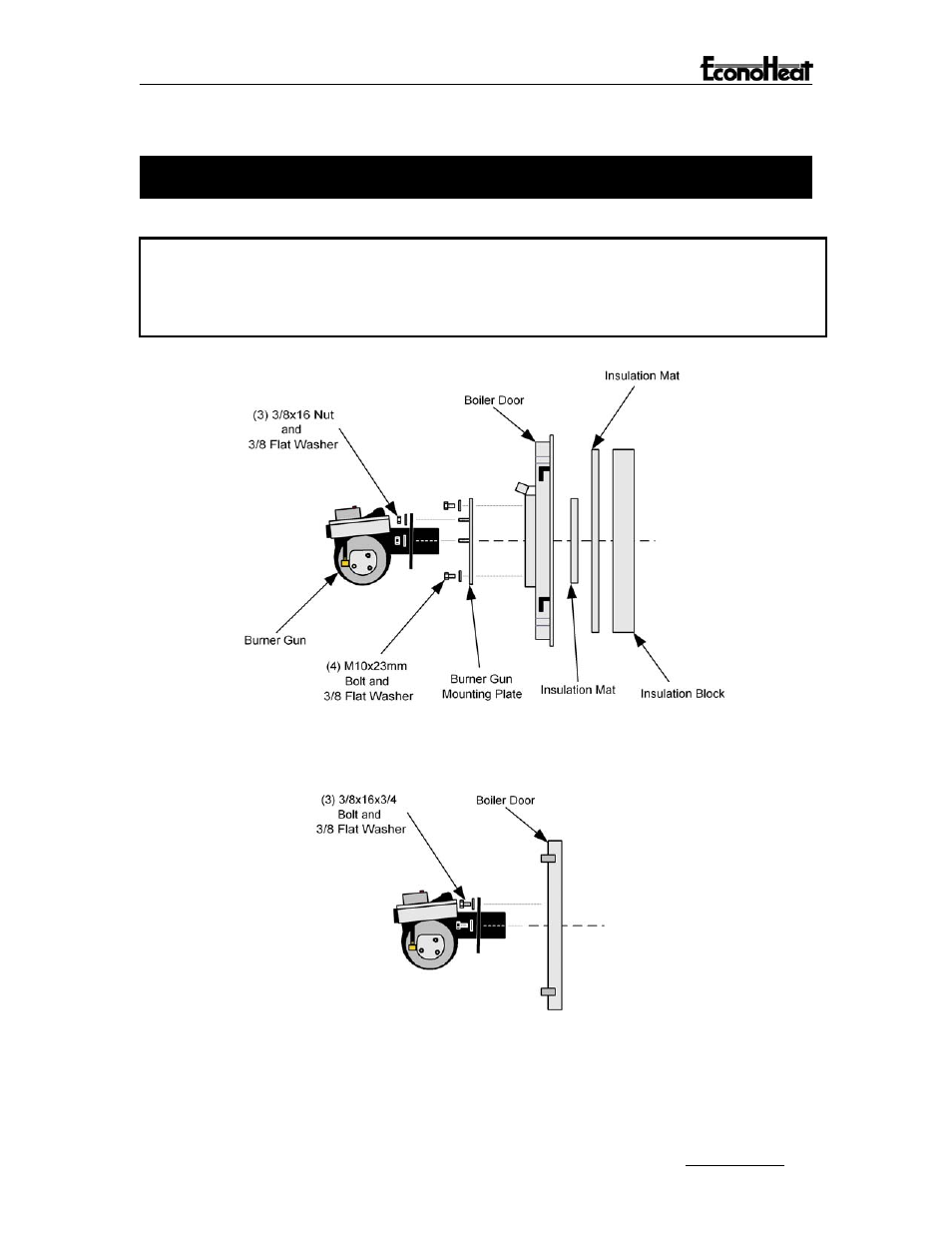 Burner mounting, Burner mounting boiler assembly & wiring | Amtrol OWB Series User Manual | Page 33 / 49