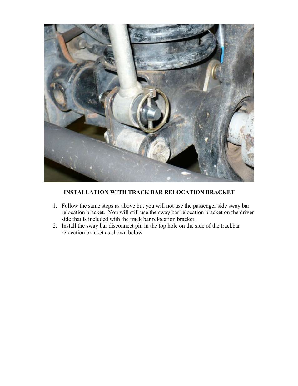 Synergy 8079 - Jeep JK Front Sway Bar Quick Disconnect Kit User Manual | Page 6 / 7