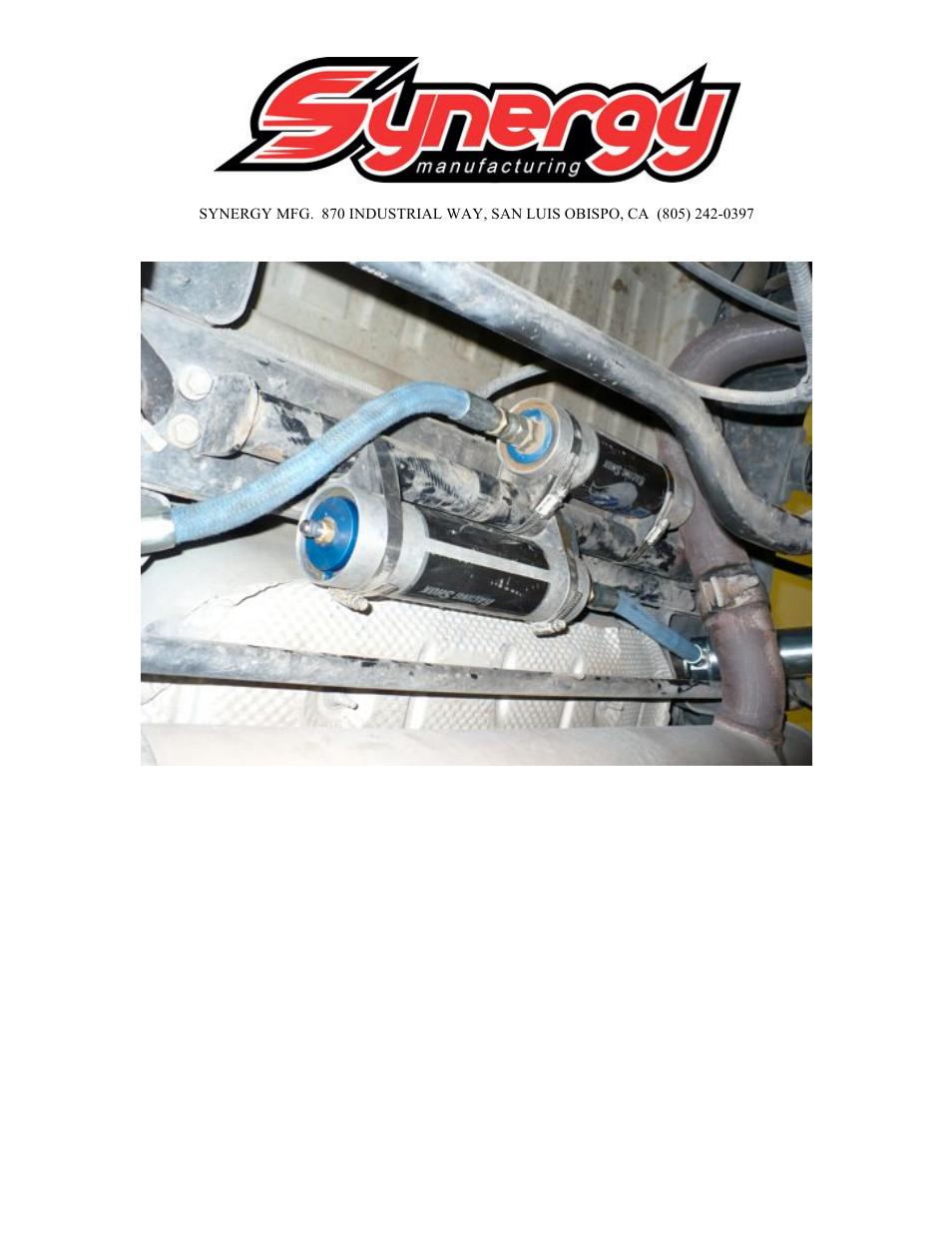 Synergy 8088 - Jeep JK Rear Remote Reservoir Mount User Manual | Page 3 / 3