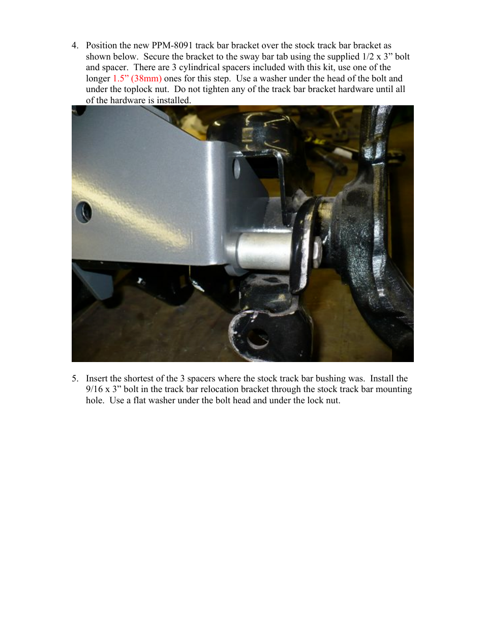 Synergy 8091 - Jeep JK Front Track Bar Bracket (RHD) User Manual | Page 3 / 11