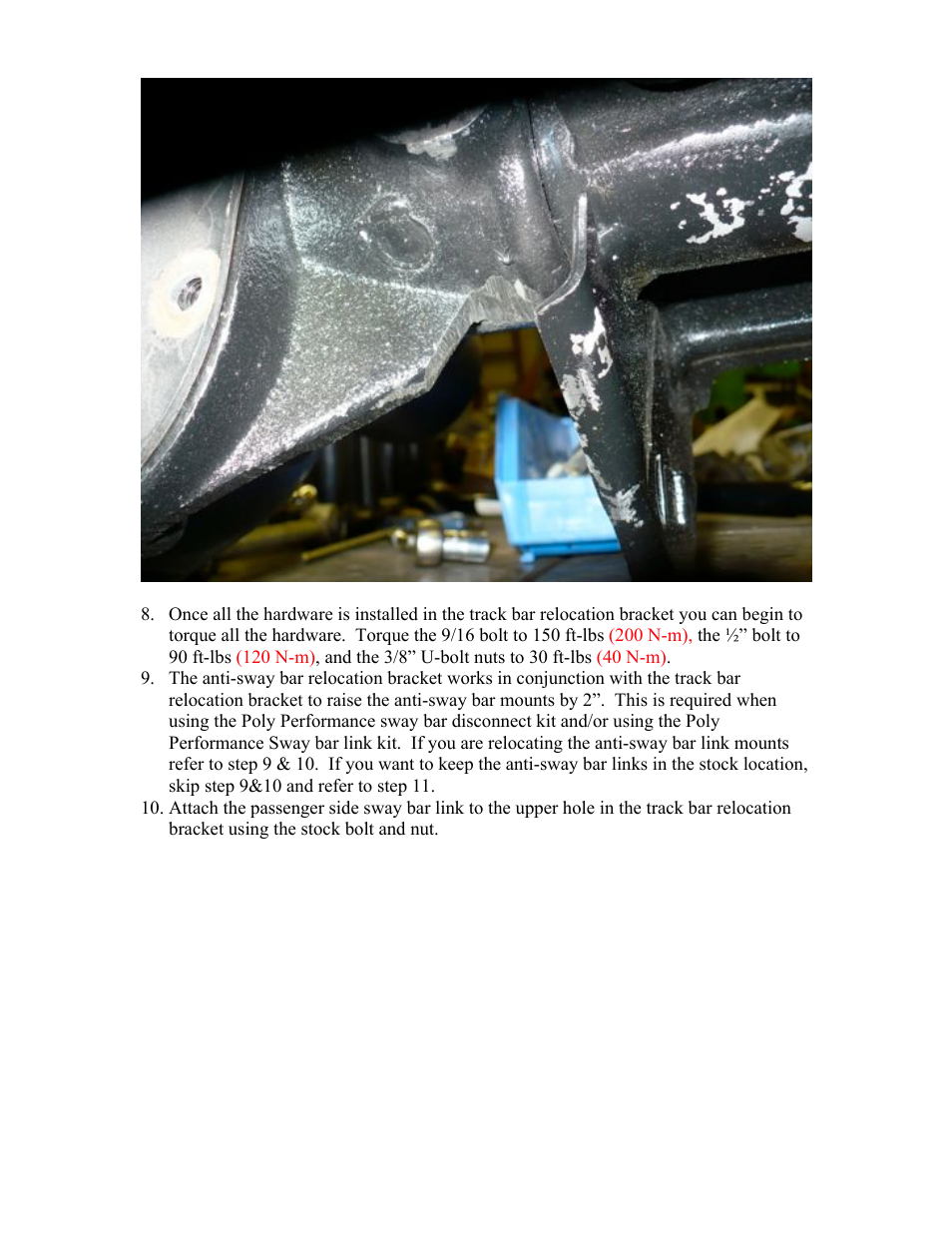 Synergy 8091 - Jeep JK Front Track Bar Bracket (RHD) User Manual | Page 6 / 11