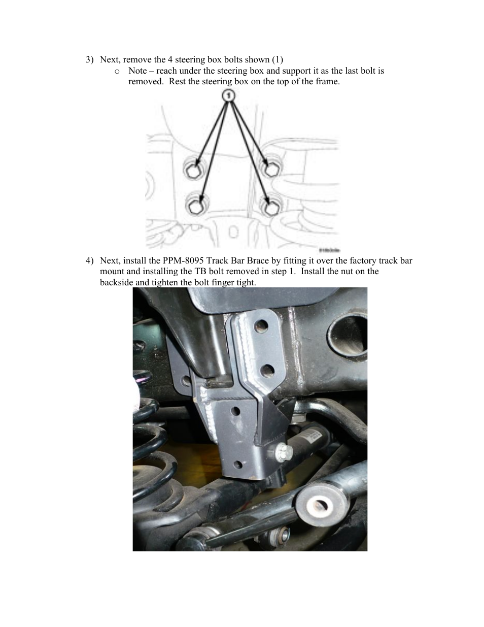 Synergy 8095-01 - Jeep JK Front Track Bar Brace (RHD) User Manual | Page 3 / 11