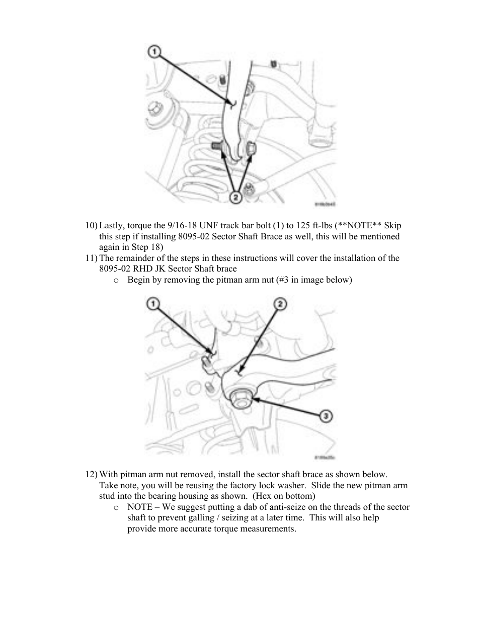 Synergy 8095-01 - Jeep JK Front Track Bar Brace (RHD) User Manual | Page 6 / 11