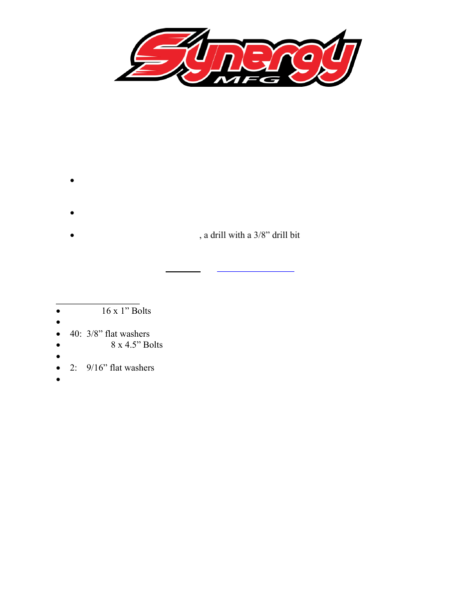 Synergy 8240 - Jeep XJ Rear Spring Hanger Bracket User Manual | 10 pages