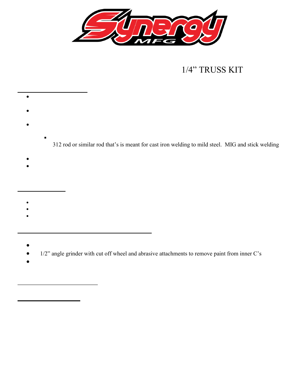 Synergy 8569-03 - Dodge 2003-2012 AAM 9-1/4 Front Axle Truss Kit User Manual | 8 pages
